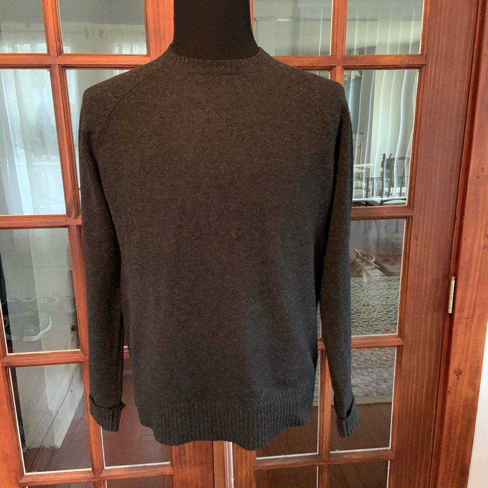 J. Crew Men's Charcoal Crewneck Sweater